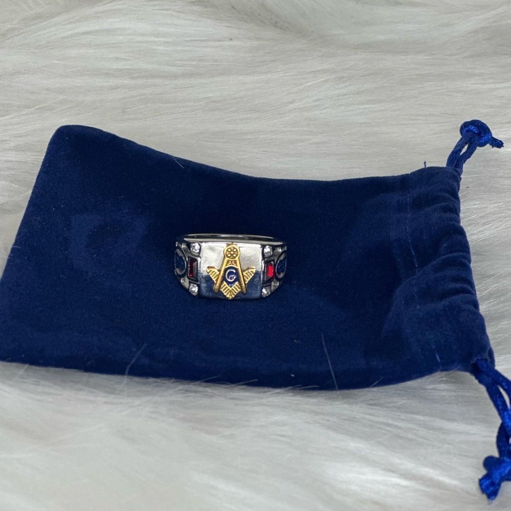 Freemason Masonic Rings Men's Stainless Steel Vintage NEW, never worn Size 10